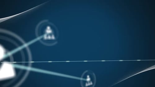 Animated Digital Corporate Network Connections Background