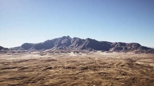 Desert Landscape Scene Expansive Arid Landscape Under Clear Sky