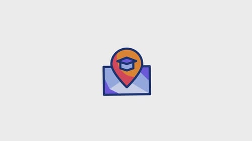 Animated Education Location Pin Icon