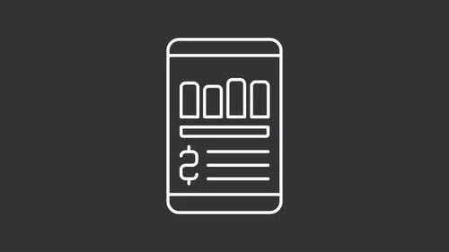 Expense tracker white line animation