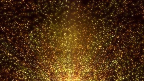 Brillante celebración de invierno: fondo navideño dorado con partículas brillantes