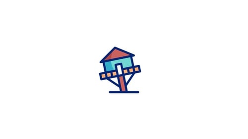Animated Treehouse Building Illustration for Kids Content