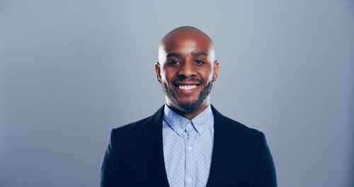 Smiling Man Giving Thumbs Up