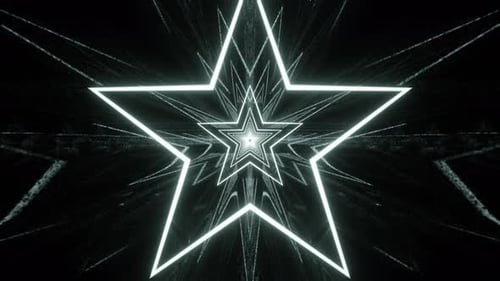 Purple and Green Star Tunnel Background Loop Animation in 4K