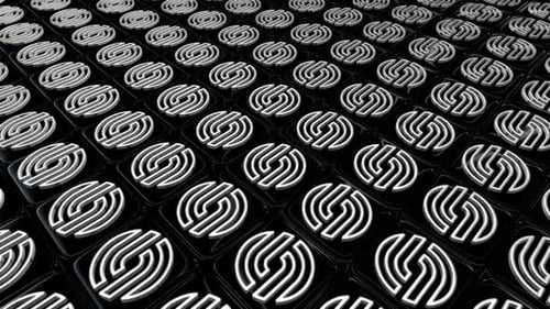Luxury Background with Floating Black Cubes, 3D Render, Reflection, Exclusive, White Figures