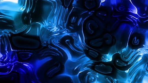 Dynamic Blue Liquid Metal Abstract Background Animation