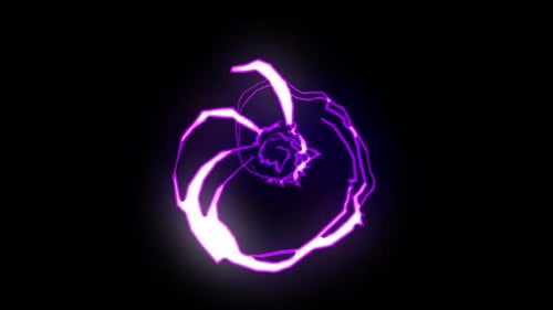 Dynamic Purple Electric Energy Burst Reveal Element