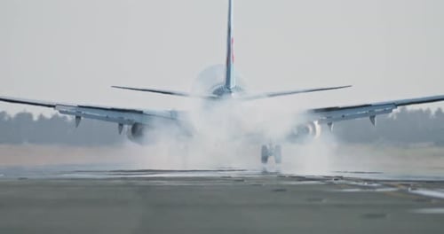 From the Skies to the Runway Witness the Breathtaking Descent of an Airplane