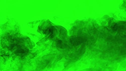 Green Smoke Effect on Green Screen Background