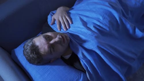 Having bad dreams while sleeping.