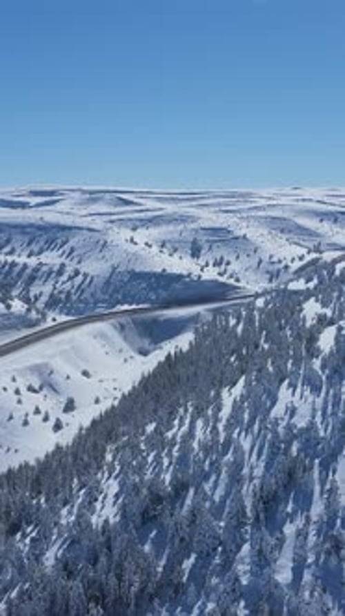 Road In Snowy Mountain