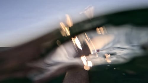 Man's Hand Drowning in the Sea