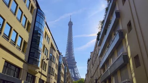 Eiffel Tower on Champs De Mars in Paris France