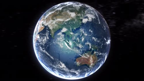 Realistic Earth From Space Zoom In Clouds Guinea