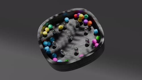 Marble Balls colorful 3D animation