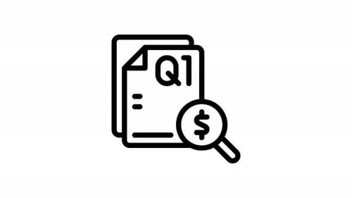 Animation Quarter Finance Icon