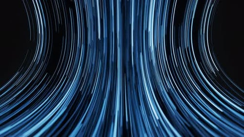 Flowing lines with digital cyberspace