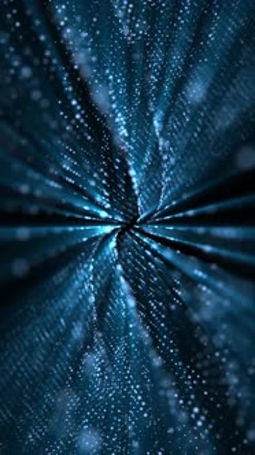 Futuristic Abstract Digital Tunnel Particle Background Loop