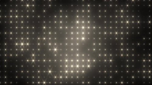 Abstract loop glowing yellow gold disco wall with light bulbs background