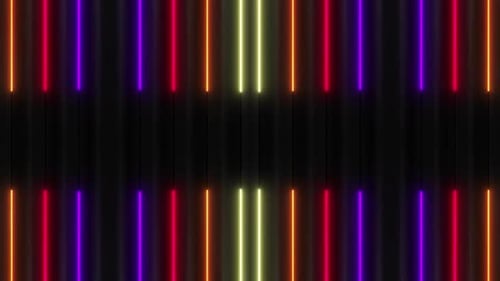 Dynamic Neon Vertical Light Bars Loop Background