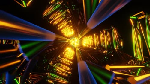 Captivating VJ Loop Pulsating with Vibrant Neon Lights