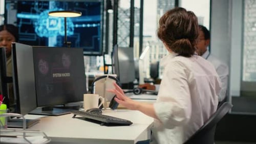 Inexperienced Intern in Office Requests Help From Team to Fix Hacking Attempt