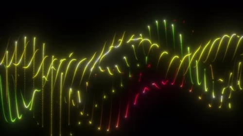 Holographic digital lines animation