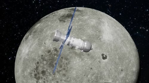 Satellite low orbiting Earth, high-speed Internet connection around the globe