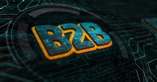 Digitales Konzept für B2B-Geschäftsmarketingsymbol
