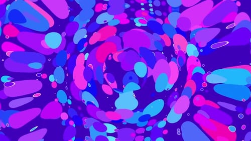 Colorful Abstract Fluid Particles Motion Background