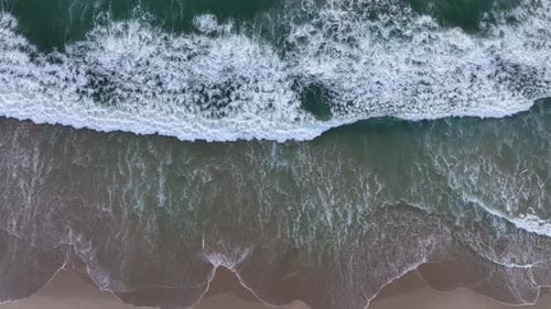 Water Waves Approaching Shore Ocean Waves Flowing Forward Sea Water Rushing Forward Beach Surf in