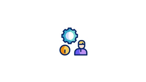 Corporate Time Management Workflow Animated Icon