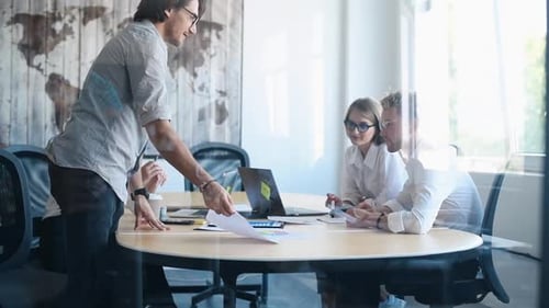 People Meeting at Modern Office Workplace Collaboration