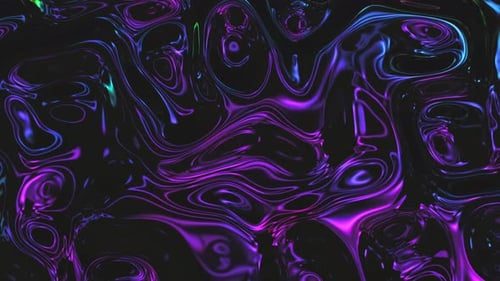 Abstract Holographic Oil Noise Surface Background Foil Wavy Surface with Wave and Ripples