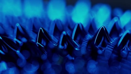fluid forming spikes in a dark abstract atmosphere