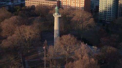 Aerial view of the Prison Ship Martyr's Monument