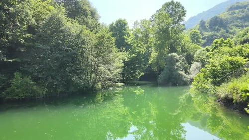 aerial green lake
