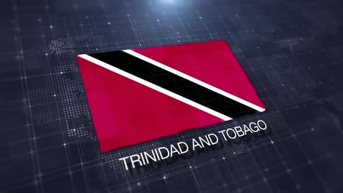 Trinidad and Tobago Flag Digital Reveal Animation