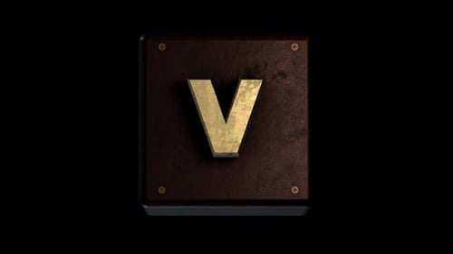 Metal Type Letter V