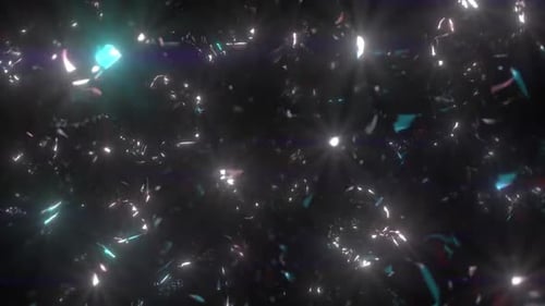 Abstract Glowing Shards Motion Background with Dynamic Lens Flares
