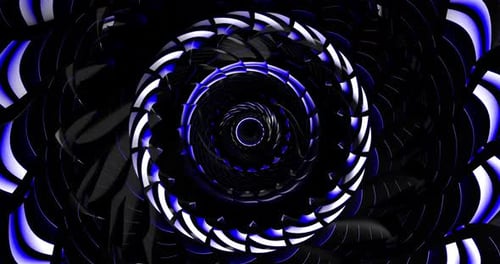 3D VJ Abstract Rotating Tunnel Background 4K 044