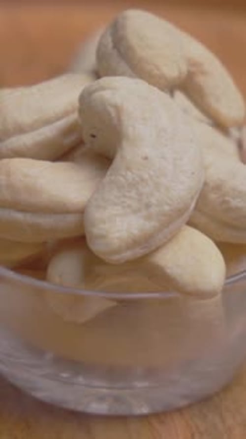 Vertical Video of Cashew Nuts