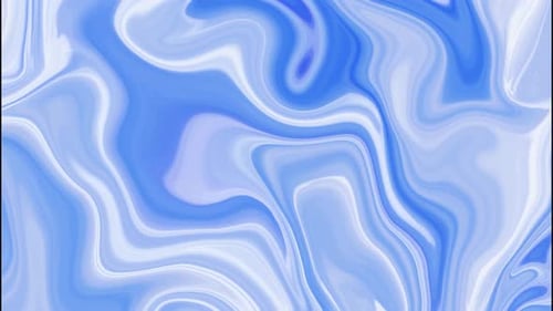 Swirling Blue White Liquid Abstract Marble Motion Background