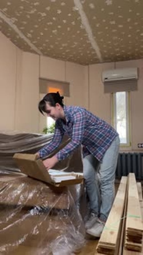 Woman DIY in home improvement