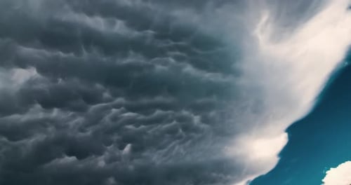 Amazing time lapse of the sky with clouds formation before rain