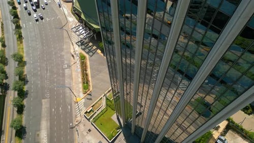 Aerial view of Corporate Buildings on a Sunny Day