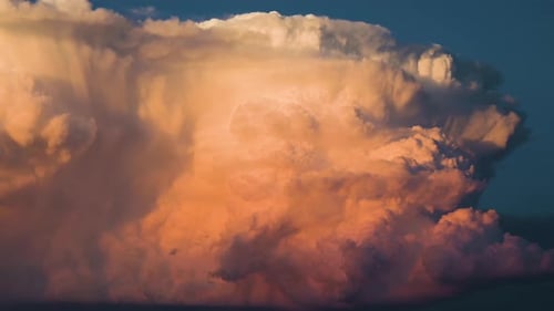 Dramatic Clouds Glowing at Sunset