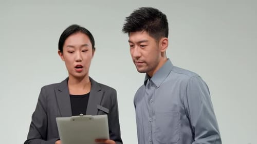 Architect real estate concept, Signing House Rental Contract Document concept House model with agent