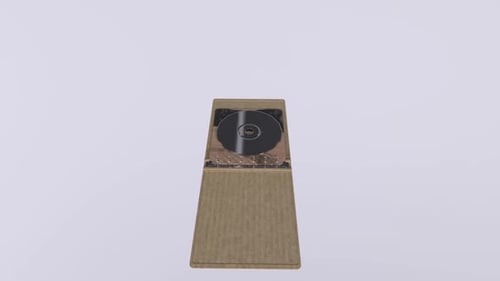 Elegant Beige DVD Case with Black Disc