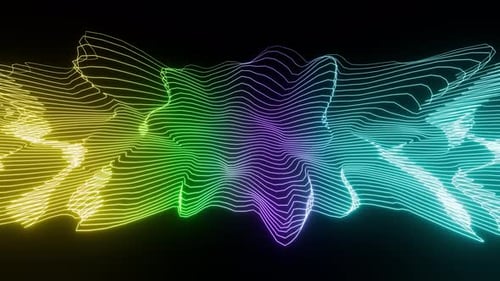 Wave Equalizer For Music Colorful Background Animation Vj Loop
